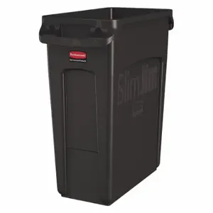 RUBBERMAID 1956181 Trash Can, Rectangular, Brown, 16 gal Capacity, 11 Inch Width/Dia | CT9FMB 49AJ49