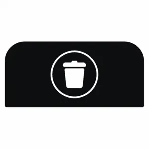 RUBBERMAID 1961572 Recycling System Sign, Black, 1 3/4 Inch Width/Dia, 8 1/2 Inch Height, Landfill | CV4NWE 48RA37