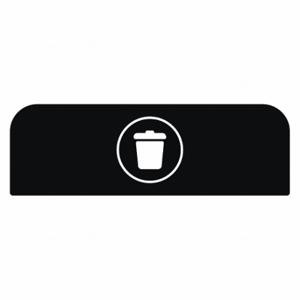 RUBBERMAID 1961573 Recycling-System-Schild, schwarz, 1 3/4 Zoll Breite/Durchmesser, 8 1/2 Zoll Höhe, Deponie | CV4NWF 48RA38