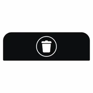 RUBBERMAID 1961573 Recycling System Sign, Black, 1 3/4 Inch Width/Dia, 8 1/2 Inch Height, Landfill | CV4NWF 48RA38