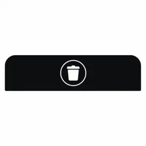 RUBBERMAID 1961574 Recycling System Sign, Black, 1 3/4 Inch Width/Dia, 8 1/2 Inch Height, Landfill | CV4NWD 48RA39