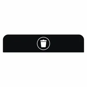 RUBBERMAID 1961575 Recycling System Sign, Black, 1 3/4 Inch Width/Dia, 8 1/2 Inch Height, Landfill | CV4NWG 48RA40