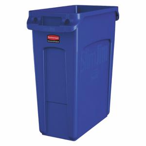 RUBBERMAID 1971257 Trash Can, Rectangular, Blue, 16 gal Capacity, 11 Inch Width/Dia, 22 Inch Dp | CT9FNP 49AJ44