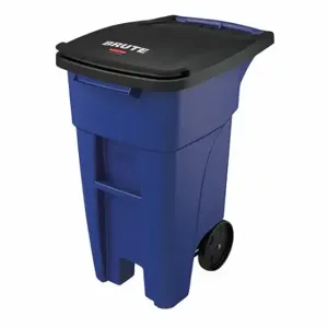 RUBBERMAID 1971943 Rollout Trash Can, Blue, 32 Gal Capacity, 20 1/2 Inch Width/Dia | CT9EVL 53PY26