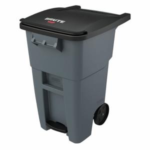 RUBBERMAID 1971956 Rollout Trash Can, Gray, 50 Gal Capacity, 24 Inch Width/Dia | CT9EVR 53PY33