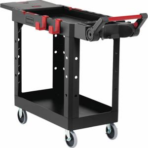 RUBBERMAID 1997206 Adaptable-Design Utility Cart with Deep Lipped Plastic Shelves | CU4HLX 406R89
