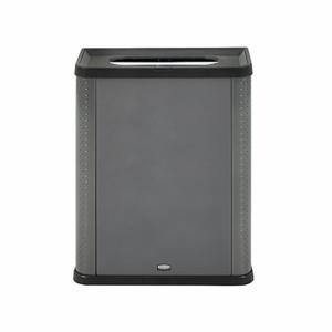 RUBBERMAID 2136963 Trash Can, 23 gal Capacity, Open Top, Metal, Open Top, Gray, Hinged | CT9FNG 61DR08