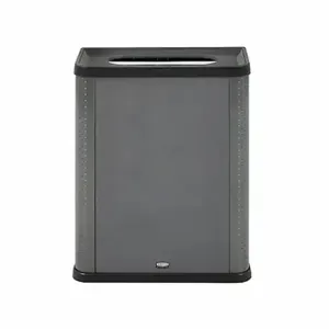 RUBBERMAID 2136963 Trash Can, 23 gal Capacity, Open Top, Metal, Open Top, Gray, Hinged | CT9FNG 61DR08