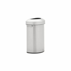 RUBBERMAID 2147550 Trash Can, Stainless Steel, Dome Top, Silver, 16 gal Capacity, Indoor | CT9FNC 61JA19