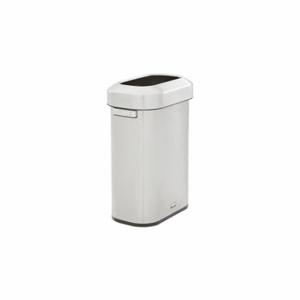 RUBBERMAID 2147581 Trash Can, Stainless Steel, Dome Top, Silver, 15 gal Capacity | CT9FNN 61JA21