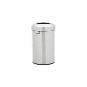 RUBBERMAID 2147583 Trash Can, Stainless Steel, Dome Top, Silver, 16 gal Capacity | CT9FNB 61JA17