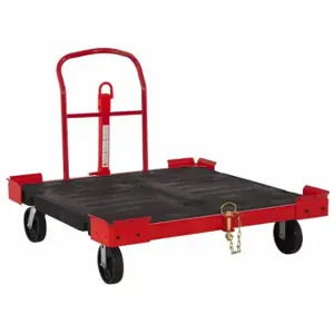 RUBBERMAID 2154626 Open-Deck Steel Pallet Dolly, 2500 Lb Load Capacity, Steel, Black | CT9EVV 801CM7