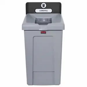 RUBBERMAID 2171554 Recycle Station, Black, 33 Gal Capacity, 19 3/4 Inch Width/Dia, 21 Inch Depth | CU4GKQ 799VC4