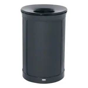 RUBBERMAID 2172842 Trash Can, Round, Black, 33 gal Capacity, 20 29/50 Inch Width/Dia | CT9FNT 804YG4