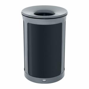 RUBBERMAID 2172852 Trash Can, Round, Gray, 33 gal Capacity, 20 29/50 Inch Width/Dia | CT9FMP 804YG3