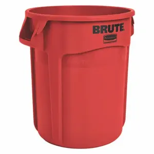 RUBBERMAID FG261000RED Trash Can, Round, Red, 10 gal Capacity, 15 5/8 Inch Width/Dia, 17 Inch Height | CT9FMT 48XM26