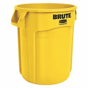 RUBBERMAID FG261000YEL Trash Can, Round, Yellow, 10 gal Capacity, 15 5/8 Inch Width/Dia, 17 Inch Height | CT9FMX 48XM27