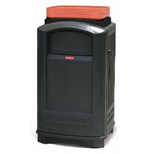 RUBBERMAID FG396300BLA Ash/trash Can 50 Gallon Black | AE6GKF 5RUV0