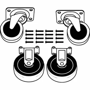 RUBBERMAID FG4401L10000 Caster Kit | CT9EXN 33PW49