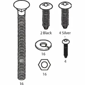 RUBBERMAID FG4532L70000 Carts Caster Installation Kit | CT9FEB 33PW78