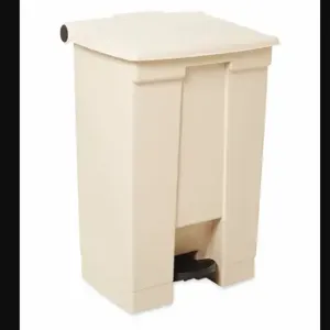 RUBBERMAID FG614500BEIG Step Can, Plastic, Beige, 18 gal Capacity, 19 3/4 Inch Width/Dia | CT9EWJ 5M877