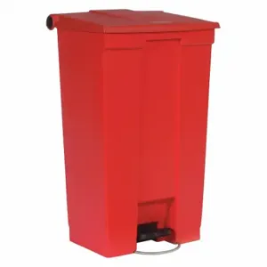 RUBBERMAID FG614600RED Step Can, Plastic, Red, 23 gal Capacity, 19 3/4 Inch Width/Dia | CT9EWM 3U653