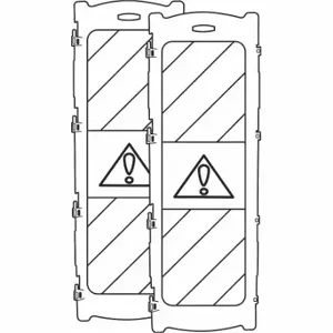 RUBBERMAID FG9S11L2YEL Middle Panel, 4CY24, FG9S1100YEL, 2 PK | CT9FGN 33PY64