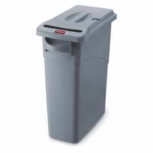RUBBERMAID FG9W2500LGRAY Confidential Document Container, 60L, Gray | CT9EYV 43WX02