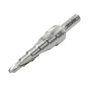 RUKO 101701 Step Drill Bit, 1 Size, 6 Steps, High-Speed Steel, Bright Finish, Split Point | CV7HKL