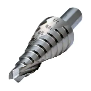 RUKO 101703 Step Drill Bit, 3 Size, 9 Steps, High-Speed Steel, Bright Finish, Split Point | CV7HKT