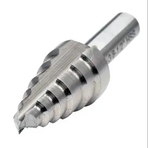 RUKO 101707 Step Drill Bit, 7 Size, 2 Steps, High-Speed Steel, Bright Finish, Split Point | CV7HLF