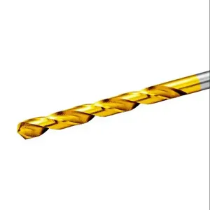 RUKO 250809T Jobber-Length Drill Bit, 3/16 Inch Size, Split Point, High-Speed Steel, Pack Of 10 | CV7HTH