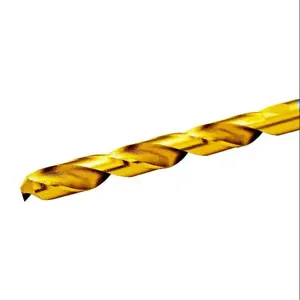 RUKO 250813T Jobber-Length Drill Bit, 1/4 Inch Size, Split Point, High-Speed Steel, Pack Of 10 | CV7HTM