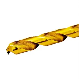 RUKO 250822T Jobber-Length Drill Bit, 25/64 Inch Size, Split Point, High-Speed Steel, Pack Of 10 | CV7HTW