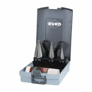 RUKO 101020ERO Tube and Sheet Drill, 6 Hole Sizes, 1/8 Inch to 1 3/16 Inch, BrigHeight Uncoated Finish | CT9FUB 783YJ3