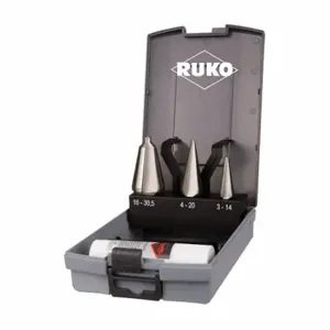 RUKO 101020RO Tube and Sheet Drill, 6 Hole Sizes, 1/8 Inch to 1 3/16 Inch, BrigHeight Uncoated Finish | CT9FUC 783YJ4