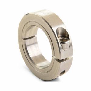 RULAND MANUFACTURING CL-43-ST Shaft Collar, 1 Piece, Round, Clamp On, 2 7/16 Inch Bore Dia, 316 | CT9MEQ 805CK5