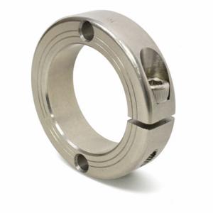 RULAND MANUFACTURING FHD-MCL-24-SS Mountable Shaft Collar, 24 mm Bore Dia, Round, Stainless Steel, 15 mm Collar Wide | CT9JLQ 805NM0
