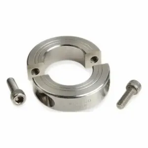 RULAND MANUFACTURING MSP-21E-ST Shaft Collar, 2 Piece, Metric With Inch Bore, Round, Clamp On, 15 mm Collar Wide | CT9MHA 805DU7