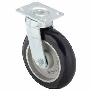 RWM 48-UOB-0820-S Shock-Absorbing Plate Caster, 8 Inch Dia, 9 1/2 Inch Height, B | CT9QLY 29XV53