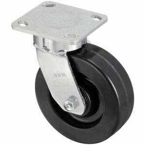 RWM 65-DUR-0620-S-SR Kingpinless Plate Caster, 6 Inch Dia, 7 1/2 Inch Height, Swivel Caster | CT9QEH 53CF31