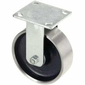 RWM 65-FSR-0620-R Kingpinless Plate Caster, 6 Inch Dia, 7 1/2 Inch Height, Rigid Caster | CT9QDD 29XV82