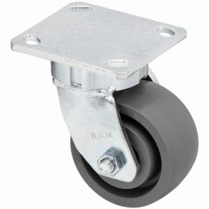 RWM 65-GTB-0520-S Kingpinless Plate Caster, 5 Inch Dia, 6 1/2 Inch Height, Swivel Caster | CT9QBY 53CF45
