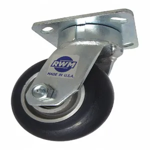 RWM 65-UAB-0521-S-2.5 Kingpinless Plate Caster, Swivel, 5 Inch Wheel Dia., Polyurethane | CH6KPV 53CG02