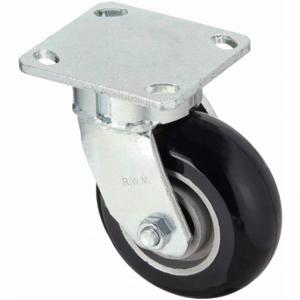 RWM 65-UAB-0521-S Kingpinless Plate Caster, 5 Inch Dia, 6 1/2 Inch Height, Swivel Caster | CT9QBW 53CG01