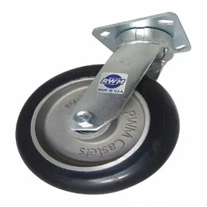 RWM 65-UAB-0821-S Kingpinless Plate Caster, Swivel, Polyurethane, 1500 Lbs. Capacity, 8 Inch Wheel Dia. | CH6KPW 29XW03