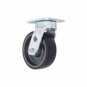 RWM 65-UIB-0620-S-SL-Q Kingpinless Plate Caster, 6 Inch Dia, 7 1/2 Inch Height, Swivel, 2 Inch Wheel Width | CT9QFJ 53CG33