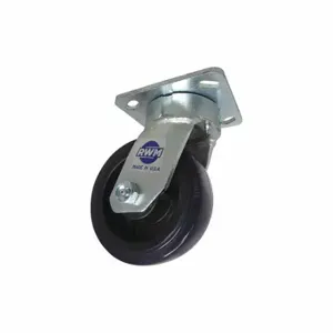 RWM 65-UPC-0520-S Kingpinless Plate Caster, 5 Inch Dia, 6 1/2 Inch Height, Swivel Caster, Swivel | CT9QCH 53CG54