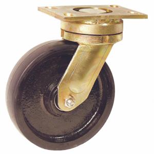 RWM 68-GTB-0820-S Maintenance-Free Plate Caster, 8 Inch Dia, 10 1/8 Inch Height, Swivel Caster | CT9QLD 29XW11