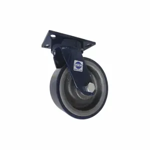 RWM 75-UIB-0630-S-SL-CWB-Q-80A Kingpinless Plate Caster, 6 Inch Dia, 7 1/2 Inch Height, Swivel, 3 Inch Wheel Width | CT9QFL 53CH10